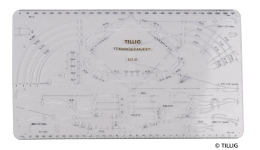 TILLIG 83517 - TT Gleisschablone zum Zeichnen von Gleisplanentwürfen im Maßstab 1:5